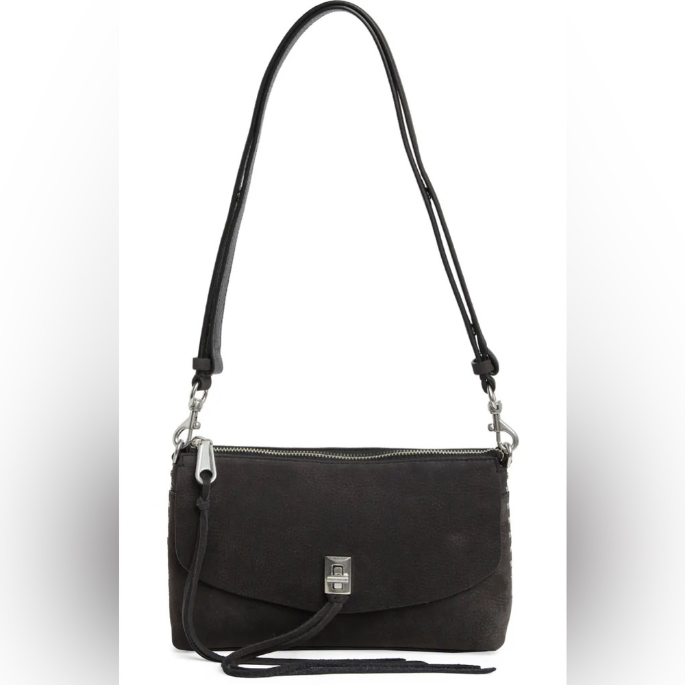Rebecca Minkoff Darren Top-Zip Leather Crossbody Bag